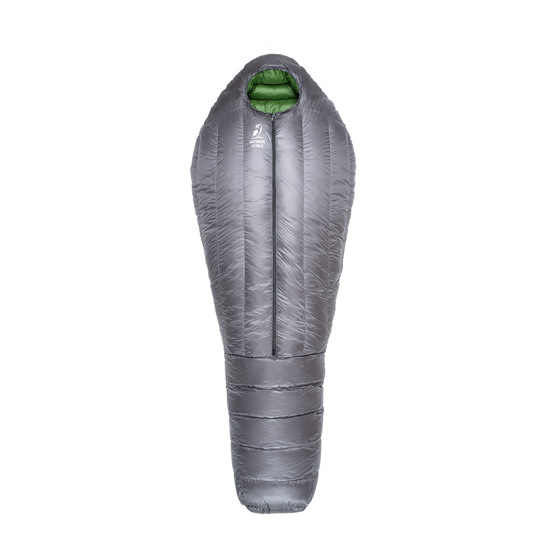 front view of 0 degree down sleeping bag